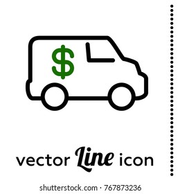 encashment car vector icon