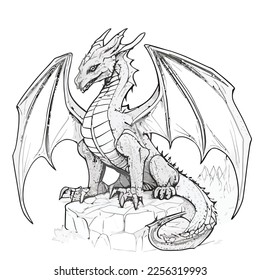 Enchanted Adventure: A White Dragon Coloring Book