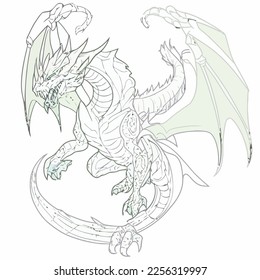 Enchanted Adventure: A White Dragon Coloring Book