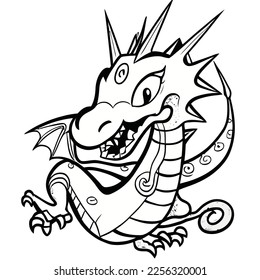 Enchanted Adventure: A White Dragon Coloring Book