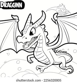 Enchanted Adventure: A White Dragon Coloring Book