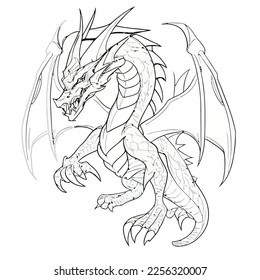 Enchanted Adventure: A White Dragon Coloring Book