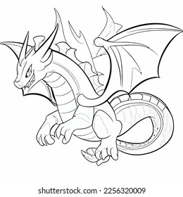 Enchanted Adventure: A White Dragon Coloring Book