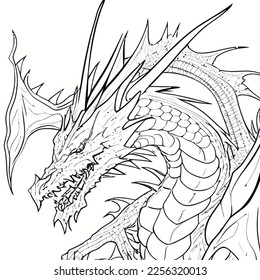 Enchanted Adventure: A White Dragon Coloring Book