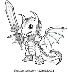 Enchanted Adventure: A White Dragon Coloring Book