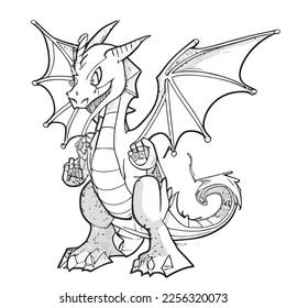 Enchanted Adventure: A White Dragon Coloring Book