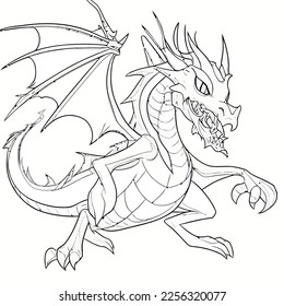 Enchanted Adventure: A White Dragon Coloring Book