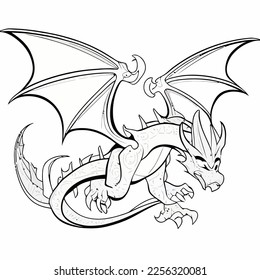 Enchanted Adventure: A White Dragon Coloring Book