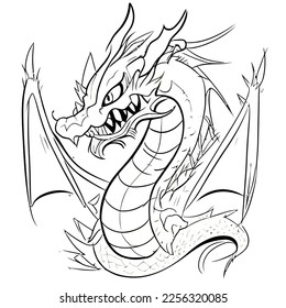 Enchanted Adventure: A White Dragon Coloring Book