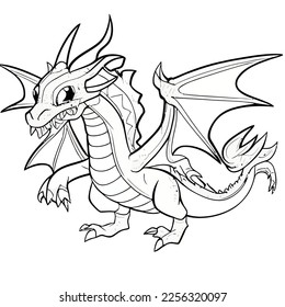 Enchanted Adventure: A White Dragon Coloring Book