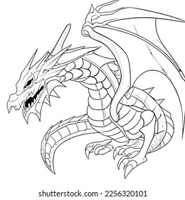 Enchanted Adventure: A White Dragon Coloring Book