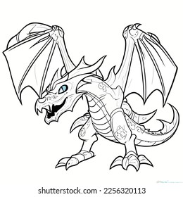 Enchanted Adventure: A White Dragon Coloring Book