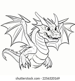 Enchanted Adventure: A White Dragon Coloring Book