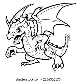 Enchanted Adventure: A White Dragon Coloring Book