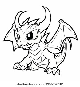 Enchanted Adventure: A White Dragon Coloring Book