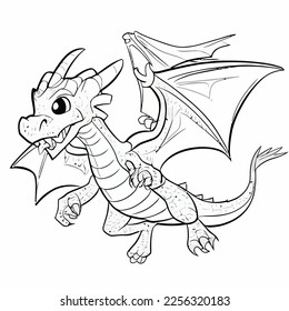 Enchanted Adventure: A White Dragon Coloring Book