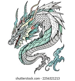 Enchanted Adventure: A White Dragon Coloring Book