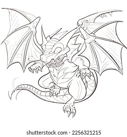 Enchanted Adventure: A White Dragon Coloring Book