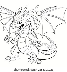 Enchanted Adventure: A White Dragon Coloring Book