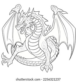 Enchanted Adventure: A White Dragon Coloring Book