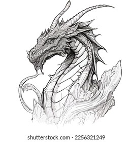 Enchanted Adventure: A White Dragon Coloring Book