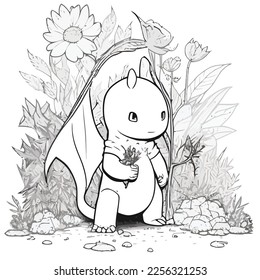 Enchanted Adventure: A White Dragon Coloring Book