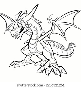 Enchanted Adventure: A White Dragon Coloring Book