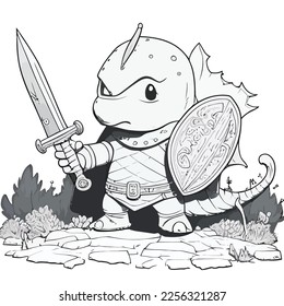 Enchanted Adventure: A White Dragon Coloring Book