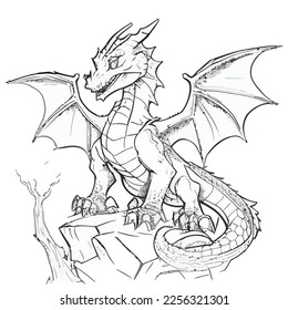 Enchanted Adventure: A White Dragon Coloring Book