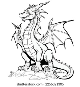 Enchanted Adventure: A White Dragon Coloring Book