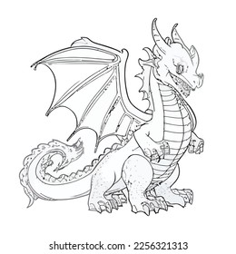 Enchanted Adventure: A White Dragon Coloring Book