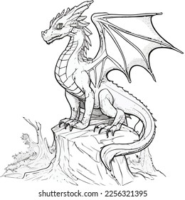 Enchanted Adventure: A White Dragon Coloring Book