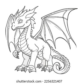 Enchanted Adventure: A White Dragon Coloring Book