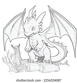 Enchanted Adventure: A White Dragon Coloring Book