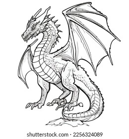 Enchanted Adventure: A White Dragon Coloring Book