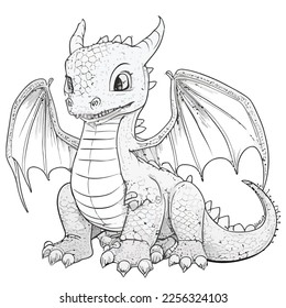 Enchanted Adventure: A White Dragon Coloring Book