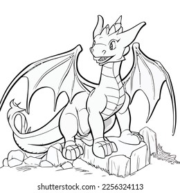 Enchanted Adventure: A White Dragon Coloring Book