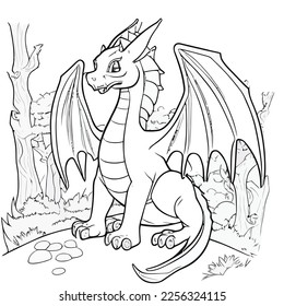 Enchanted Adventure: A White Dragon Coloring Book