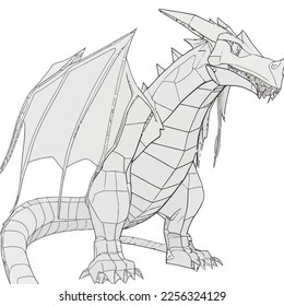 Enchanted Adventure: A White Dragon Coloring Book