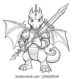 Enchanted Adventure: A White Dragon Coloring Book