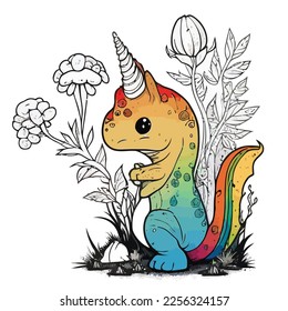 Enchanted Adventure: A White Dragon Coloring Book