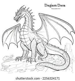 Enchanted Adventure: A White Dragon Coloring Book