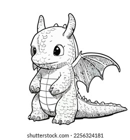 Enchanted Adventure: A White Dragon Coloring Book