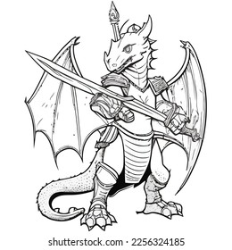 Enchanted Adventure: A White Dragon Coloring Book