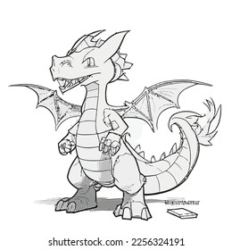 Enchanted Adventure: A White Dragon Coloring Book