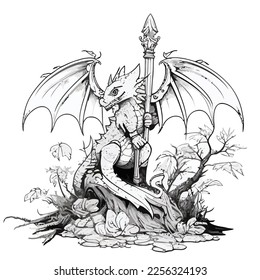 Enchanted Adventure: A White Dragon Coloring Book