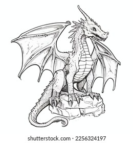 Enchanted Adventure: A White Dragon Coloring Book