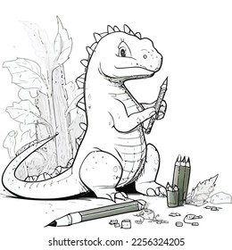 Enchanted Adventure: A White Dragon Coloring Book