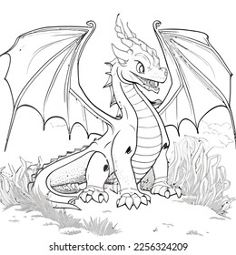 Enchanted Adventure: A White Dragon Coloring Book