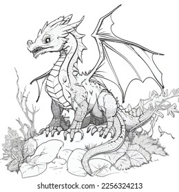 Enchanted Adventure: A White Dragon Coloring Book